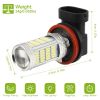2PCS 800lm H8/H9/ H11 LED Fog DRL Light Bulb IP65 Water-Resistant 360¬∞ Beam Angle 6000K White