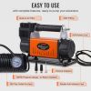 VEVOR 6CFM Tire Inflator with Pressure Gauge, 12V Heavy Duty Air Compressor 150PSI Portable Tire Inflator for Car, SUV, RV, Truck (up to 35 Inch Tires