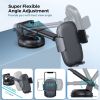 Car Phone Holder Mount [Military-Grade Suction & Stable Hook] Phone Mount for Car Windshield Dashboard Air Vent Universal Hands-Free Automobile Mounts