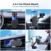 Car Phone Holder Mount [Military-Grade Suction & Stable Hook] Phone Mount for Car Windshield Dashboard Air Vent Universal Hands-Free Automobile Mounts