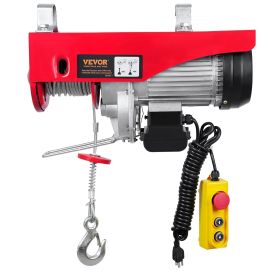 VEVOR Electric Hoist, 440 lbs Lifting Capacity, 480W 110V Electric Steel Wire Winch with 14ft Wired Remote Control, 40ft Single Cable Lifting Height & (Load Capacity: 440 lbs)