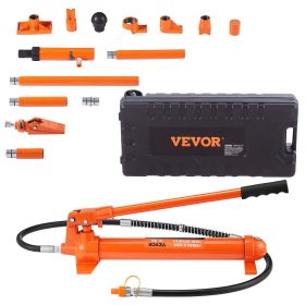 VEVOR 4 Ton/8800 LBS Porta Power, Portable Hydraulic Ram with 3.9 ft/1.2 m Oil Hose, Auto Body Frame Repair Kit with Storage Case for Car Repair, Truc (Load Capacity: 10 T)