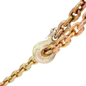 VEVOR Transport Binder Chain, 7100lbs Working Load Limit, 3/8''x20' G80 Tow Chain Tie Down with Grab Hooks, DOT Certified, Galvanized Coating Manganes (Chain Diameter: 5/16 inch)