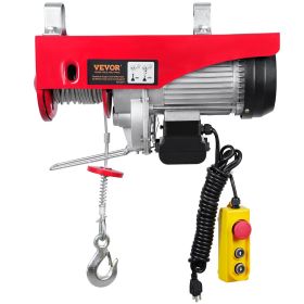 VEVOR Electric Hoist, 440 lbs Lifting Capacity, 480W 110V Electric Steel Wire Winch with 14ft Wired Remote Control, 40ft Single Cable Lifting Height & (Load Capacity: 1320 lbs)