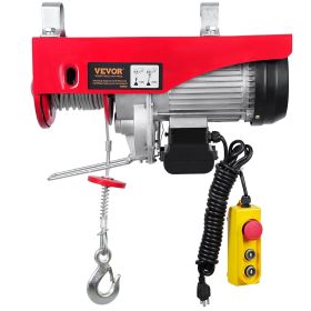 VEVOR Electric Hoist, 440 lbs Lifting Capacity, 480W 110V Electric Steel Wire Winch with 14ft Wired Remote Control, 40ft Single Cable Lifting Height & (Load Capacity: 2200 lbs)