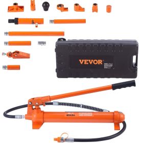VEVOR 4 Ton/8800 LBS Porta Power, Portable Hydraulic Ram with 3.9 ft/1.2 m Oil Hose, Auto Body Frame Repair Kit with Storage Case for Car Repair, Truc (Load Capacity: 12 T)