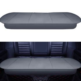 Universal Auto Car Front Seat Cover Breathable PU Leather Cushion Protector Mat (Color: Gray, size: 1pc rear seat cover)
