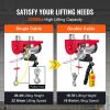 VEVOR Electric Hoist, 440 lbs Lifting Capacity, 480W 110V Electric Steel Wire Winch with 14ft Wired Remote Control, 40ft Single Cable Lifting Height &