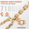 VEVOR Transport Binder Chain, 7100lbs Working Load Limit, 3/8''x20' G80 Tow Chain Tie Down with Grab Hooks, DOT Certified, Galvanized Coating Manganes