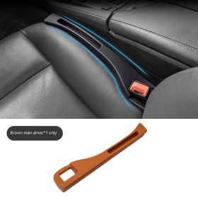 Car Seats Gap Storage Box Storage Car Gap Pocket (Option: Brown driver's seat)